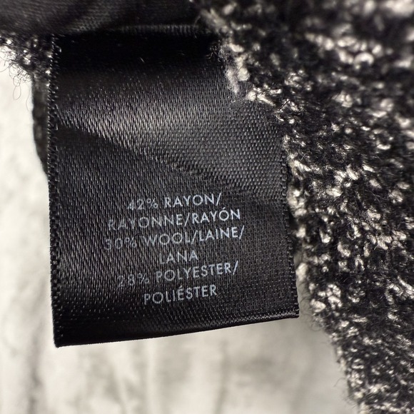 Ann Taylor Jacket Women's Small Petite Gray Wool Blend Belted-Waist Full Zip - Picture 4 of 10